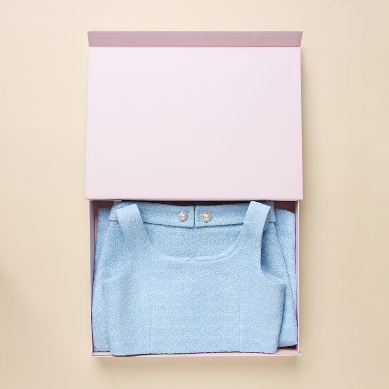 PRIMANELK | Baby Blue Bouclé Skirt