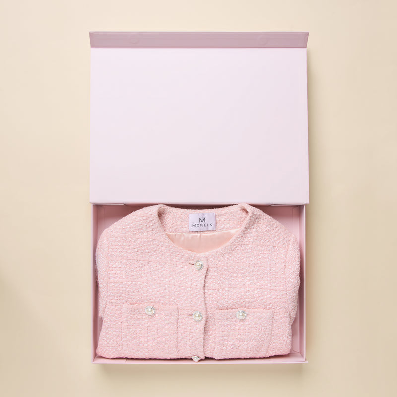 PRIMANELK | Powder Pink Bouclé Jacket