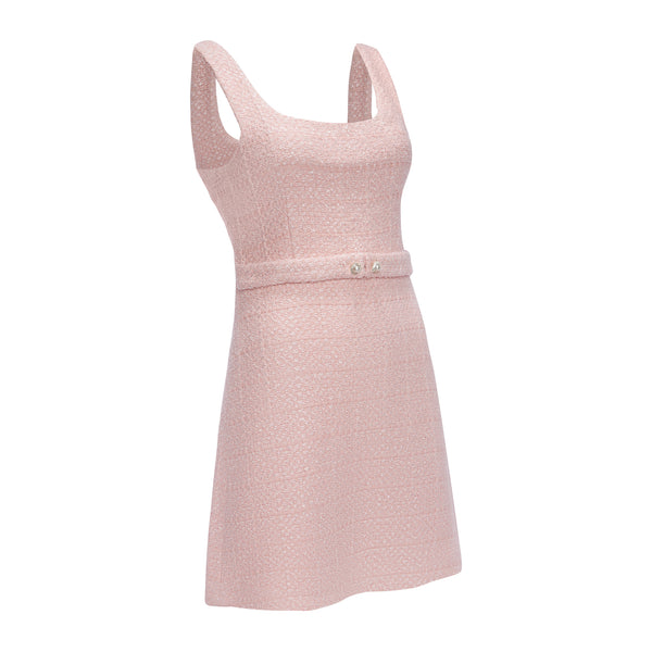 PRIMANELK | Powder Pink Bouclé Dress