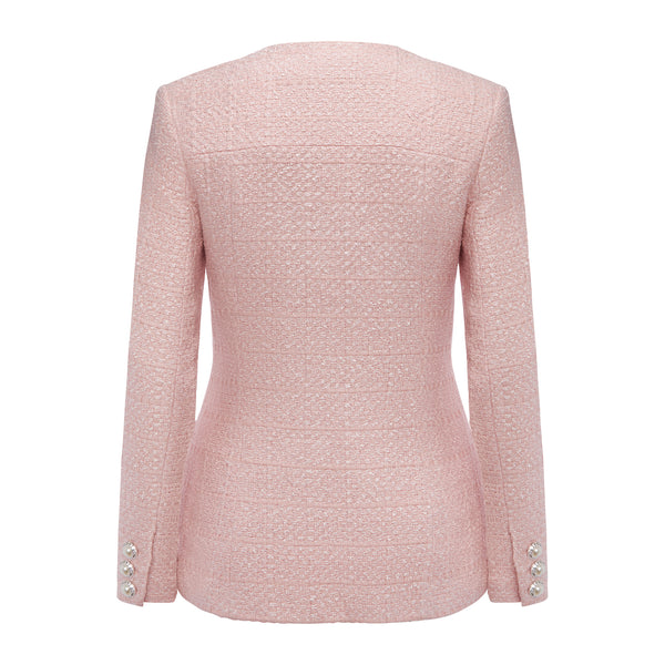 PRIMANELK | Powder Pink Bouclé Jacket