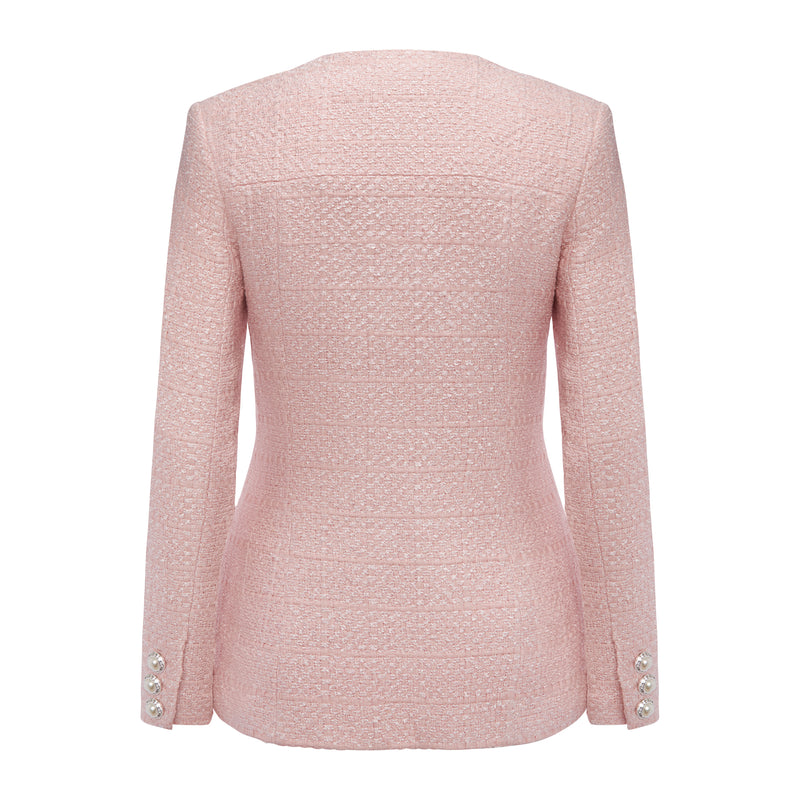 PRIMANELK | Powder Pink Bouclé Jacket