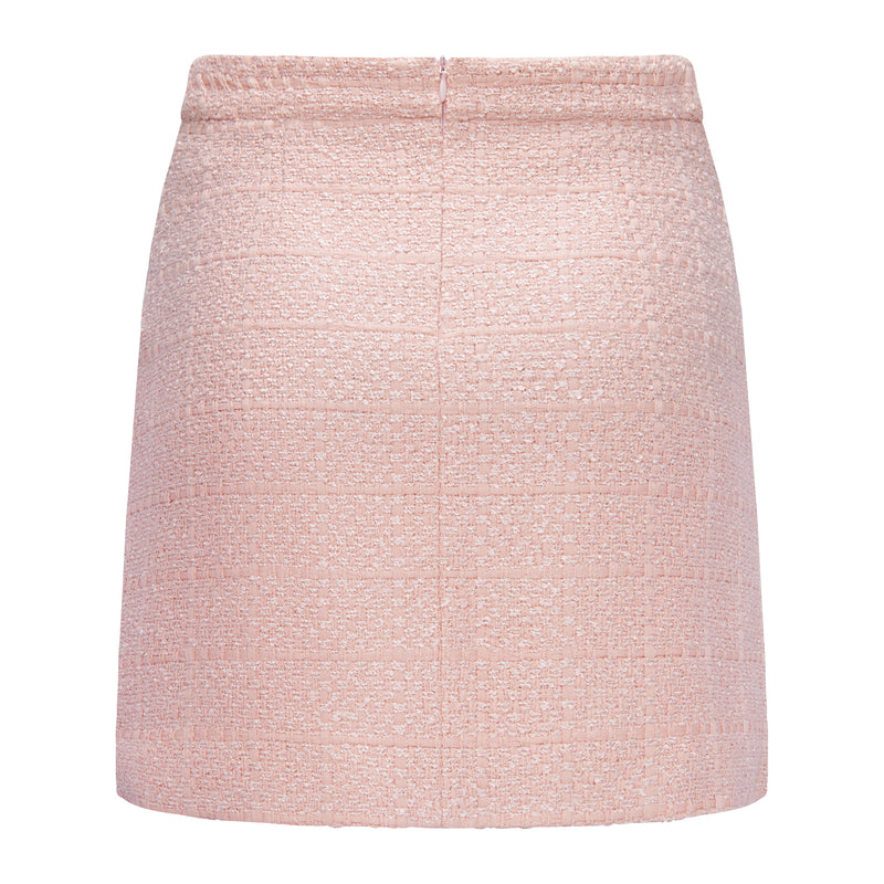 PRIMANELK | Powder Pink Bouclé Skirt