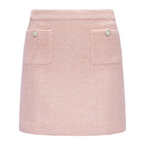 PRIMANELK | Powder Pink Bouclé Skirt
