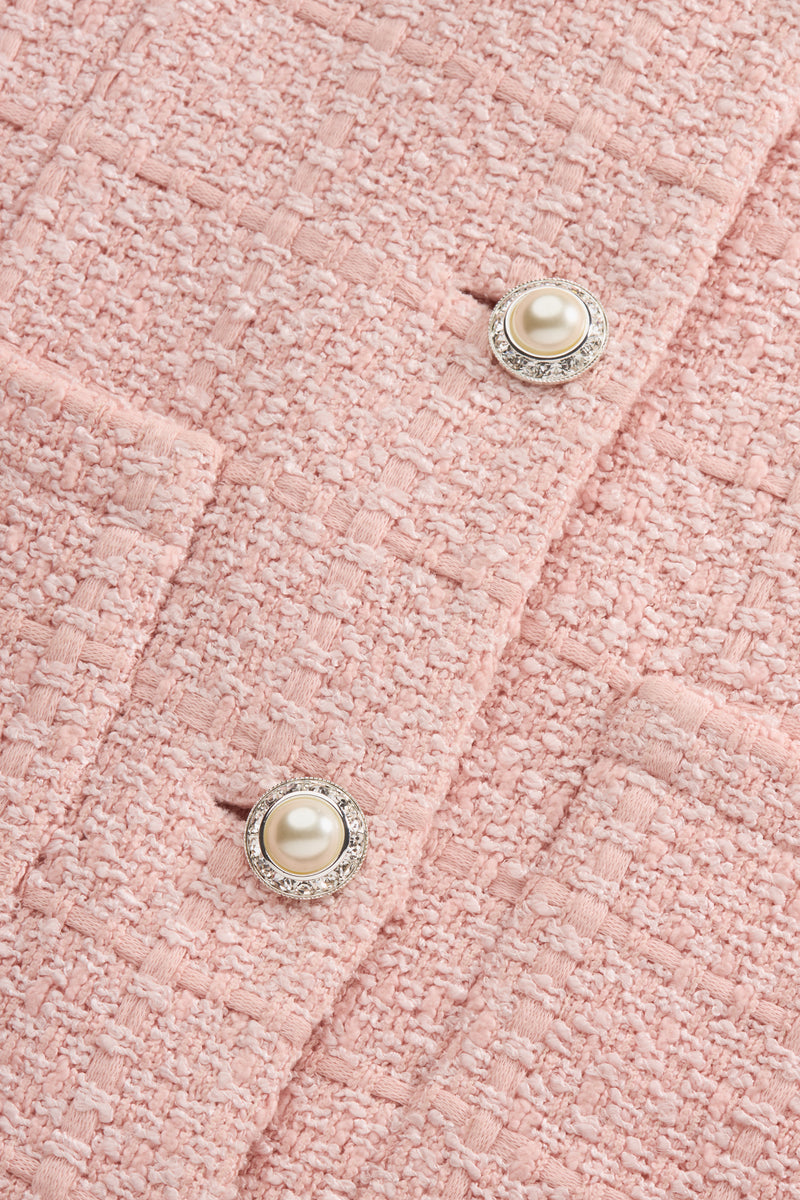 PRIMANELK | Powder Pink Bouclé Jacket