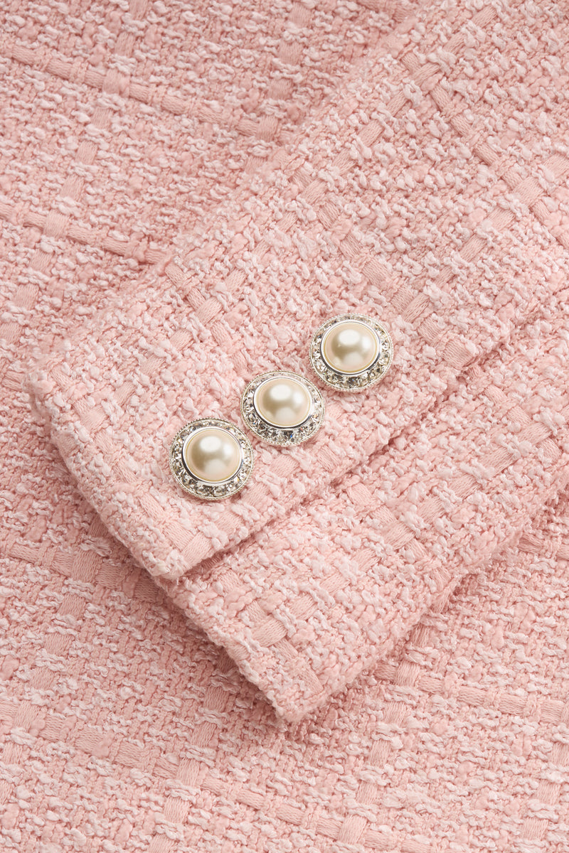 PRIMANELK | Powder Pink Bouclé Jacket